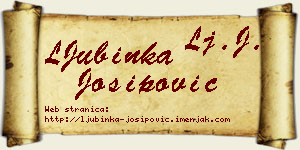 LJubinka Josipović vizit kartica